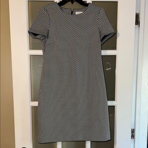 Calvin Klein Black and White Geometric Mini Dress